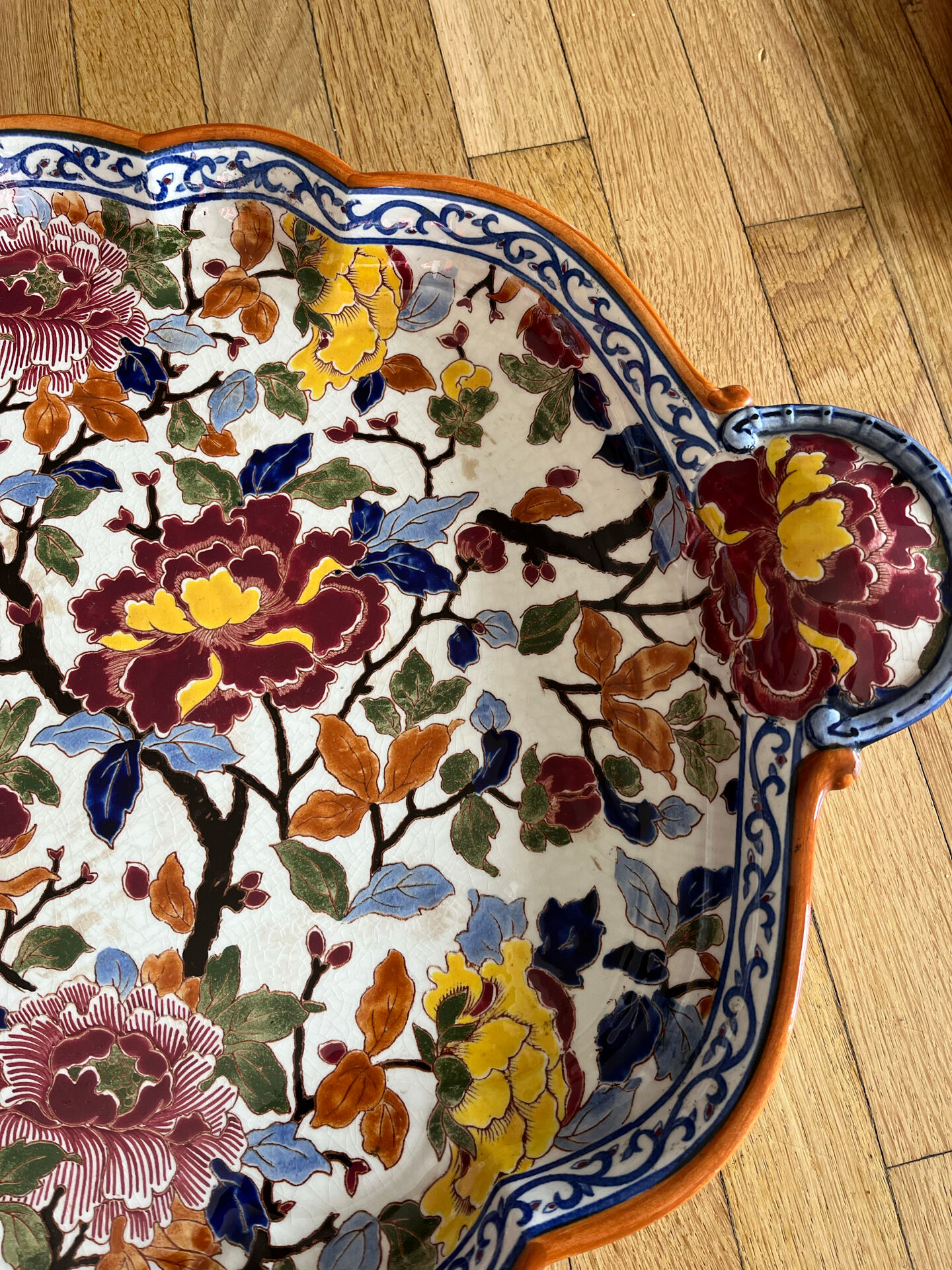 Hand-painted Gien plate