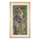Mid-century oil painting of a child signed by the Belgium artist Jan Vandek
