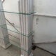 Marble effect display cabinet columns
