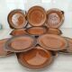 Sarreguemines / 11 earthenware fish-shaped plates