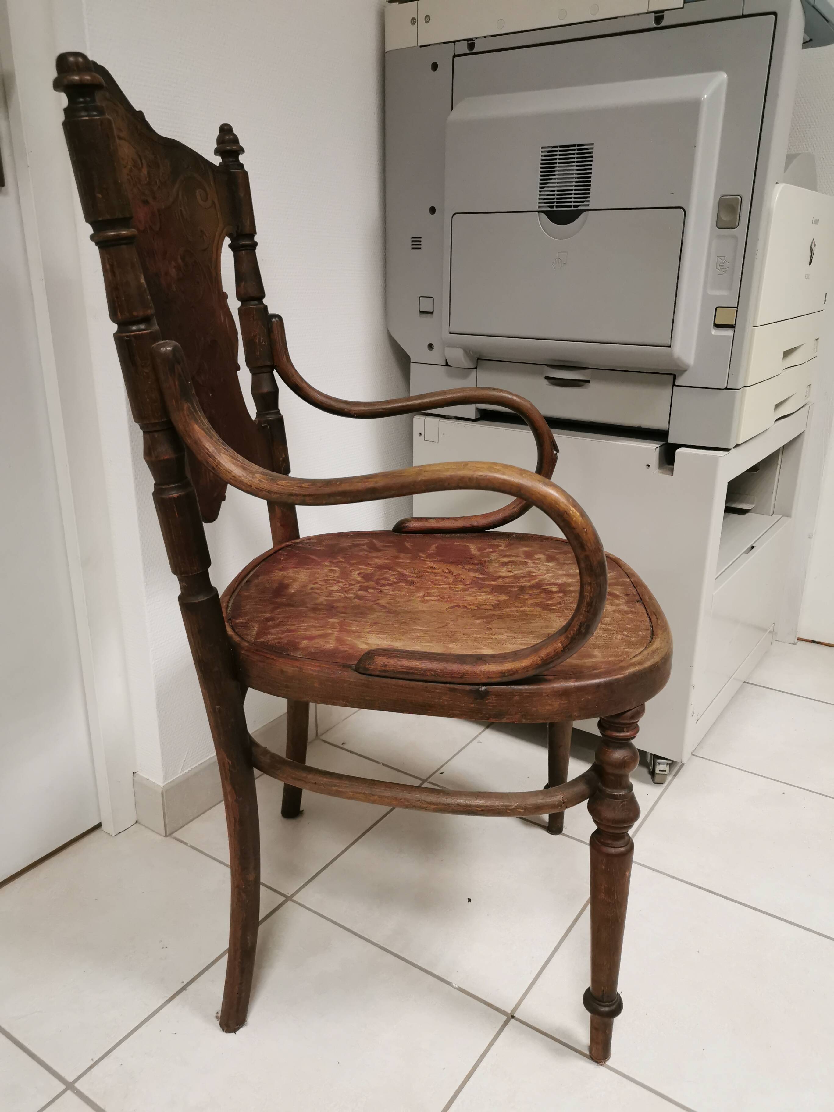 Old fischel armchair, bentwood chair