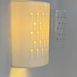 Pair of vintage wall lights in white porcelain, France, 1980.