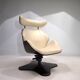 Stokke Varier Tok leather armchair with ottoman by Toshiyuki Kita, 1990