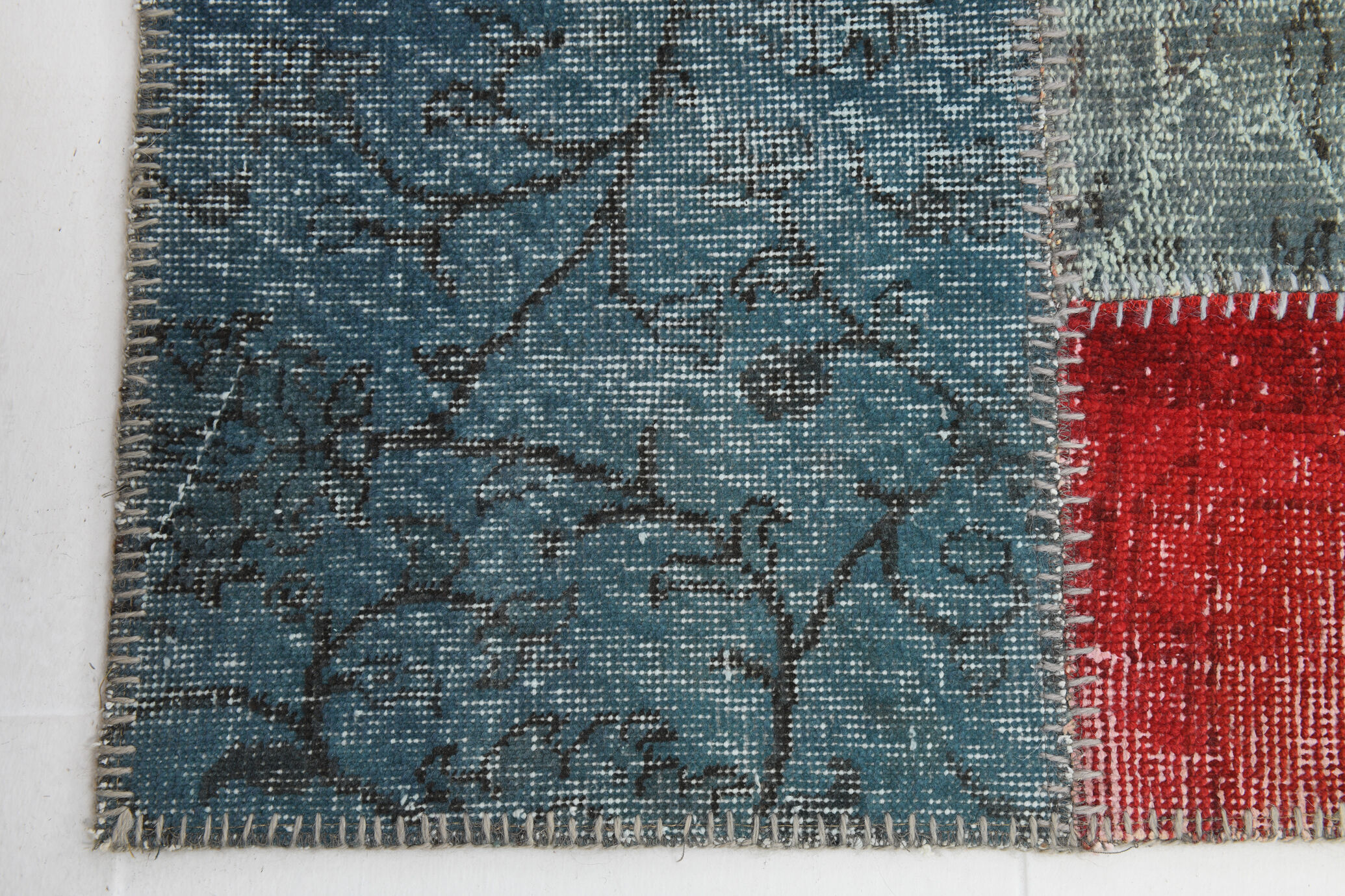 7x10 distressed multicolor vintage rug 303x213cm