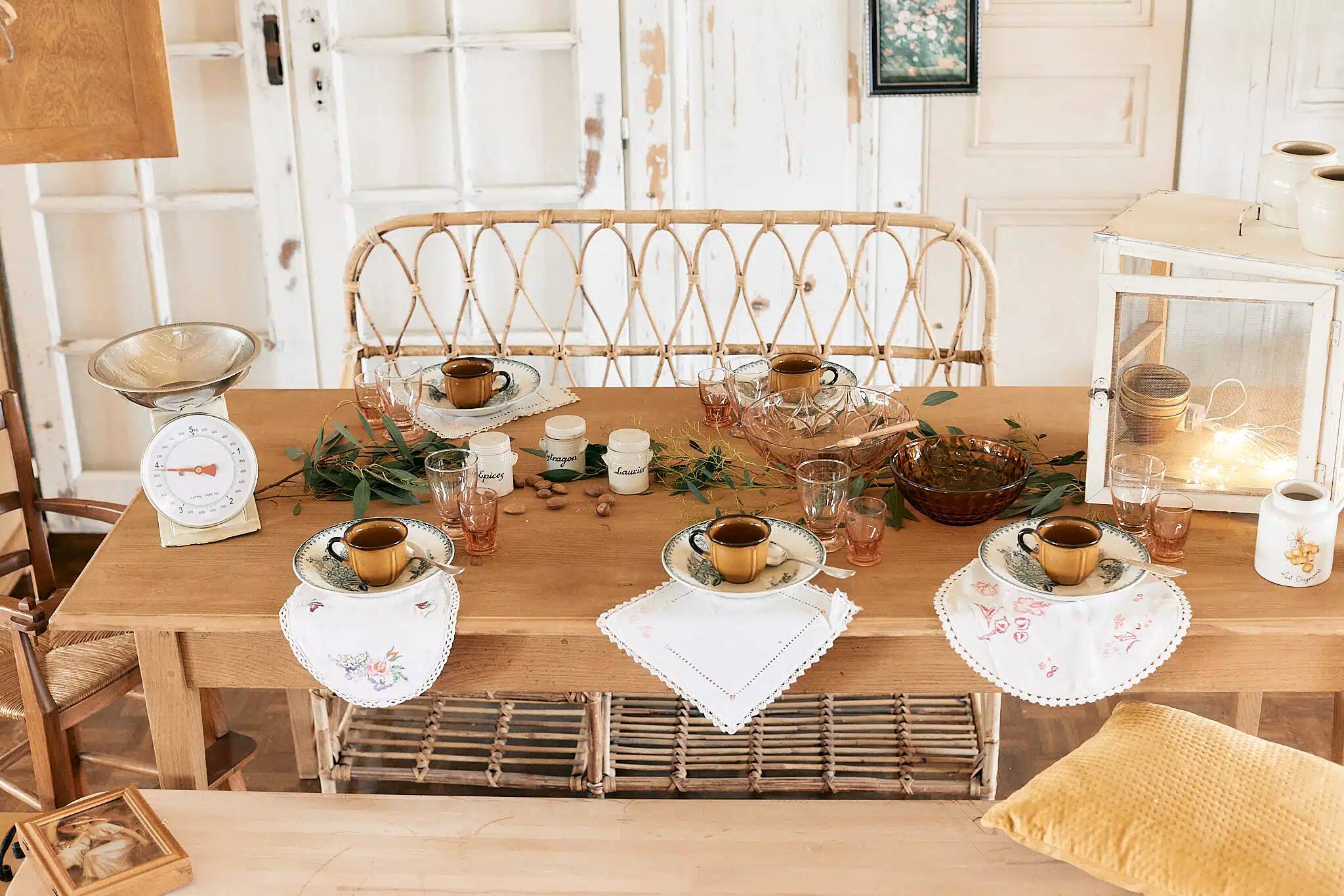 Set of 5 camel coffee cups "Arum"