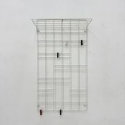 Vintage wire metal wall coat rack , 1960s