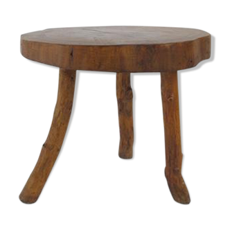 Tabouret table basse orme brutaliste