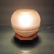 Bedside lamp globe in beige granite glass art deco style