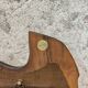 Vintage free-form mirror in solid wood