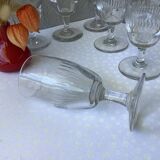 Antique wine glasses half-crystal - France circa 1900