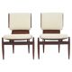 Pair of modernist Italian wooden accent chairs by Barovero.