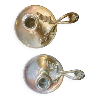 Pair of hand candle holders