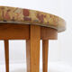 Round wooden coffee table with Aleppo breccia marble top - 1950s