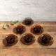 Six smoked glass coffee cups