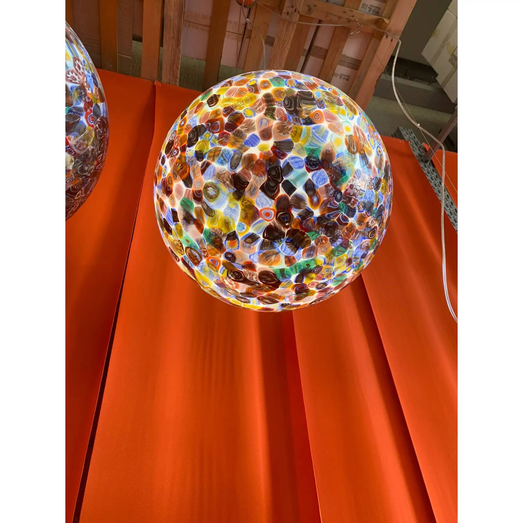 Contemporary Murrine Sphere in Murano Style Glass with Multicoloured Murrine