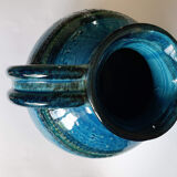 Vase pitcher blue 60s Aldo Londi Italy