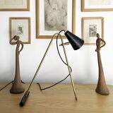 Large Italian brass table lamp, 50s design