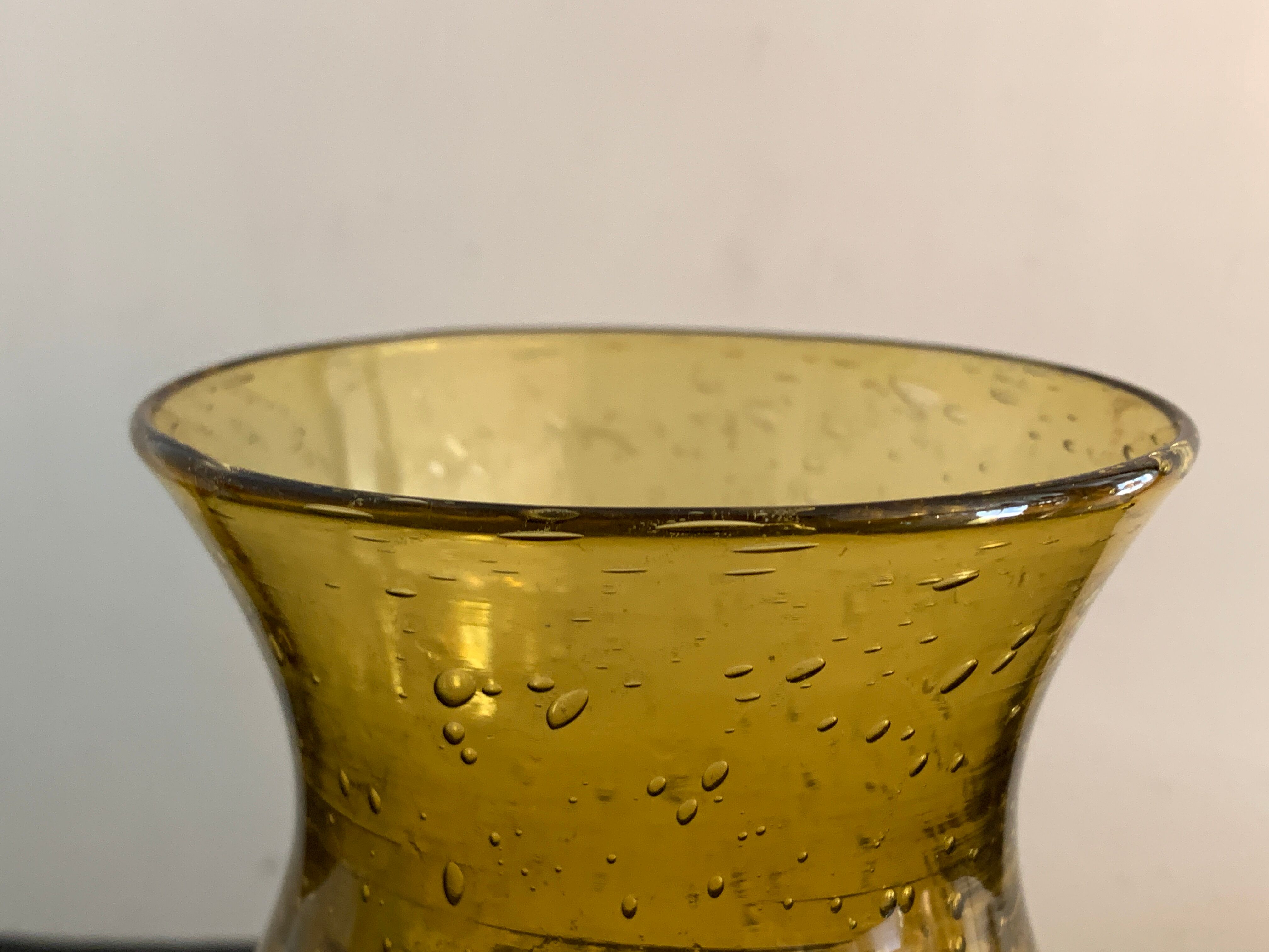 Biot glass candlestick
