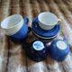 6 antique Émile Henry cups