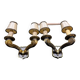 Jules Leleu Pair Of Bronze Sconces With Stamped Double Patina