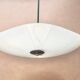 White opaque glass ceiling chandelier, 1950s
