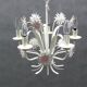 Lustre floral Hollywood Regency, années 1970