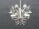 Lustre floral Hollywood Regency, années 1970