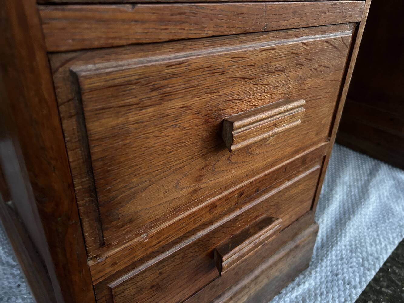 Bureau de notaire, meuble de métier, bois, vintage, début XXème.