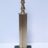 Pied de lampe colonne laiton marbre néo classique vintage