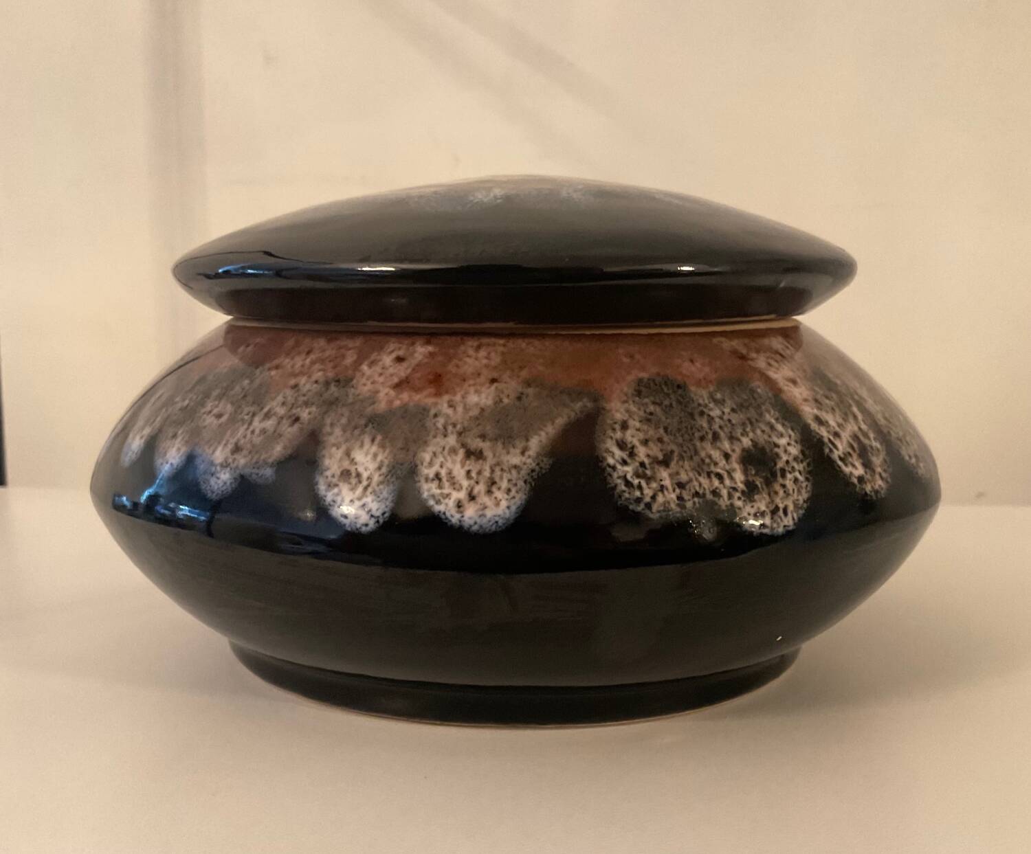 Vintage enameled ceramic candy box