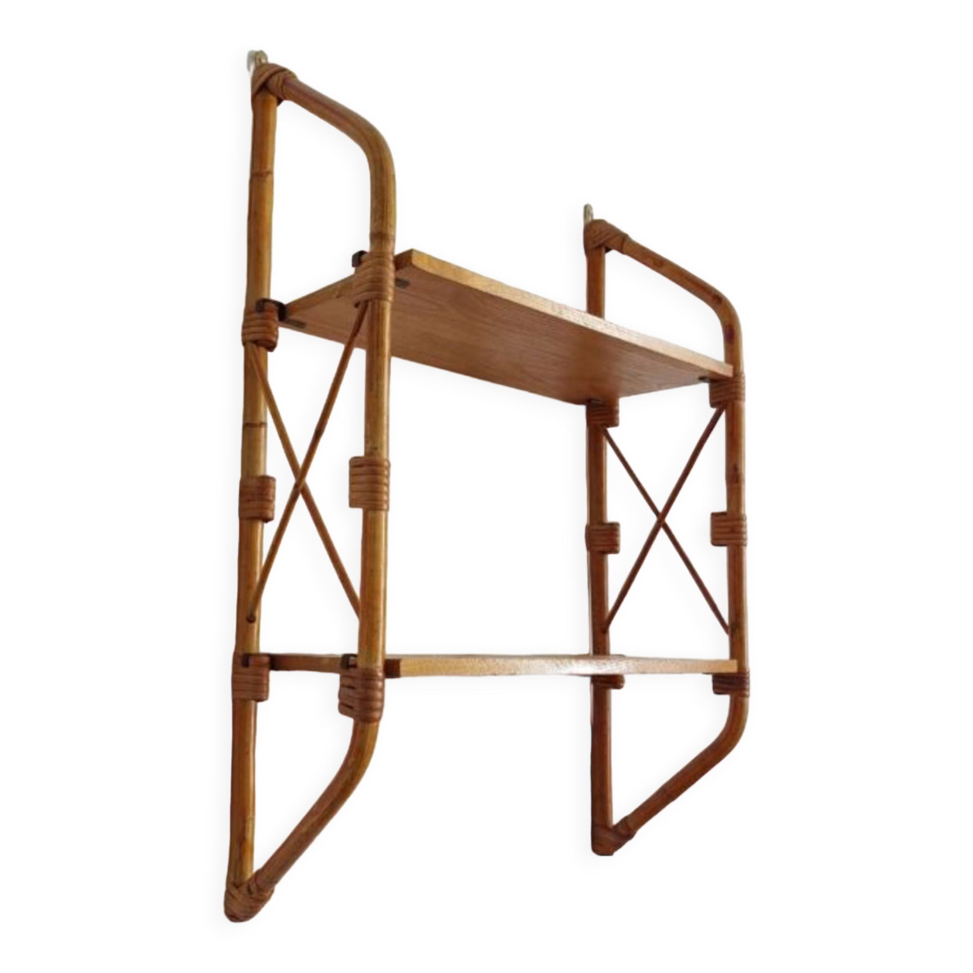 Etagere en rotin vintage