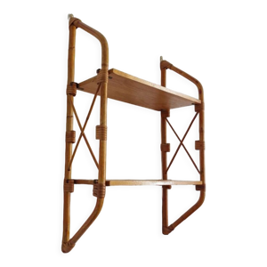 Etagere en rotin vintage