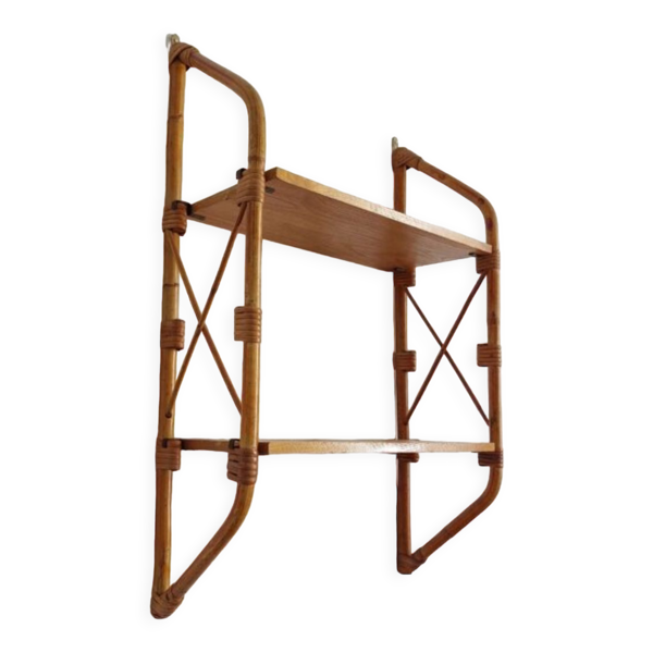Etagere en rotin vintage