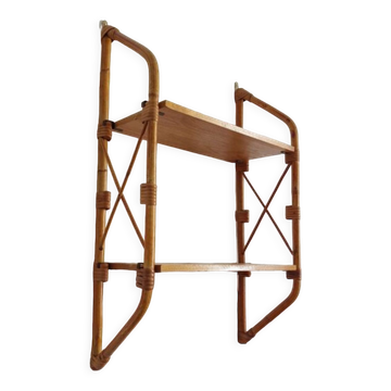 Vintage rattan shelf