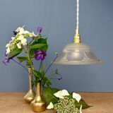 Vintage glass flower pattern lampshade pendant light