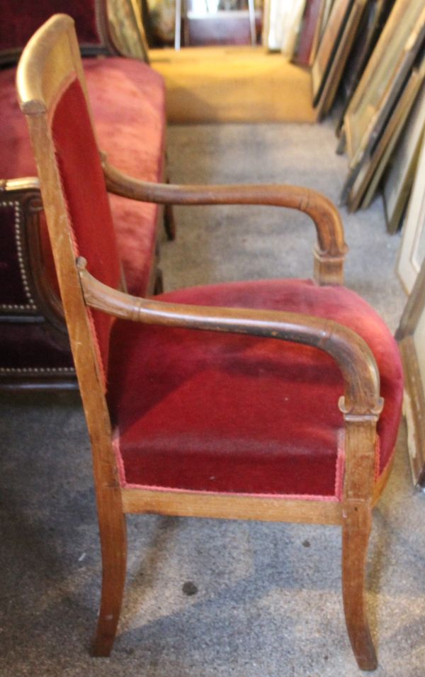 Fauteuil de bureau rouge bordeaux