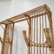 Rattan cloakroom coat rack 1950