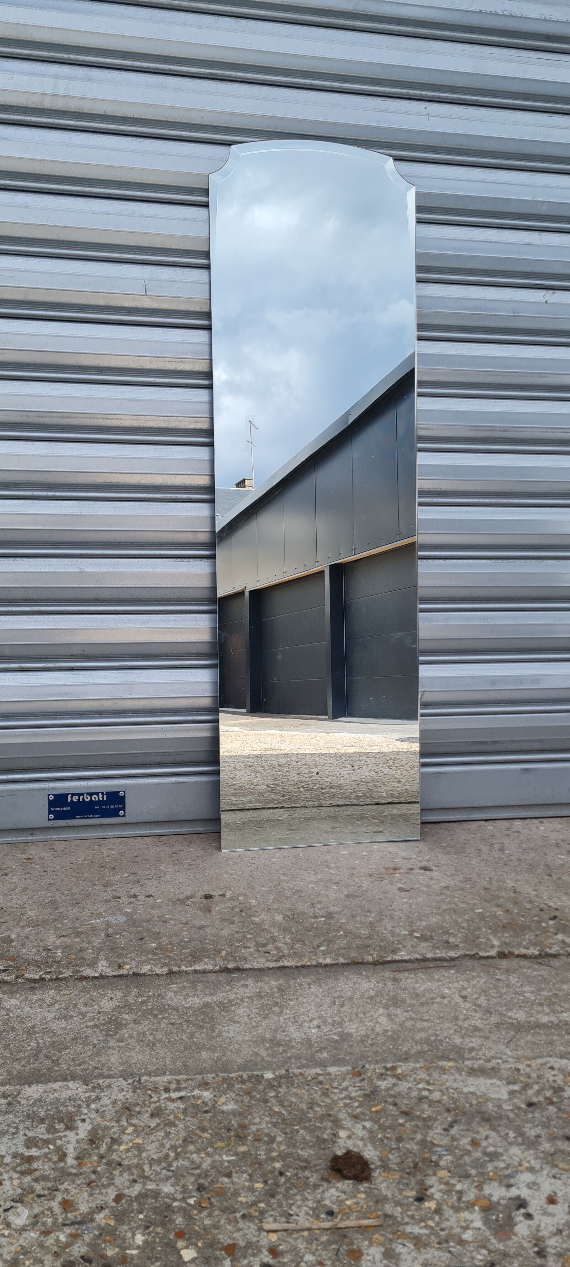 Art deco beveled mirror 42x142cm