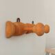 Small vintage wall-mounted coat rack with chinoiserie design