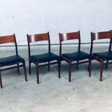 Mid-Century Scandinavian Modern Teak Dining Chairs, Set of 4
