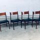 Mid-Century Scandinavian Modern Teak Dining Chairs, Set of 4