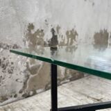 60s glass coffee table