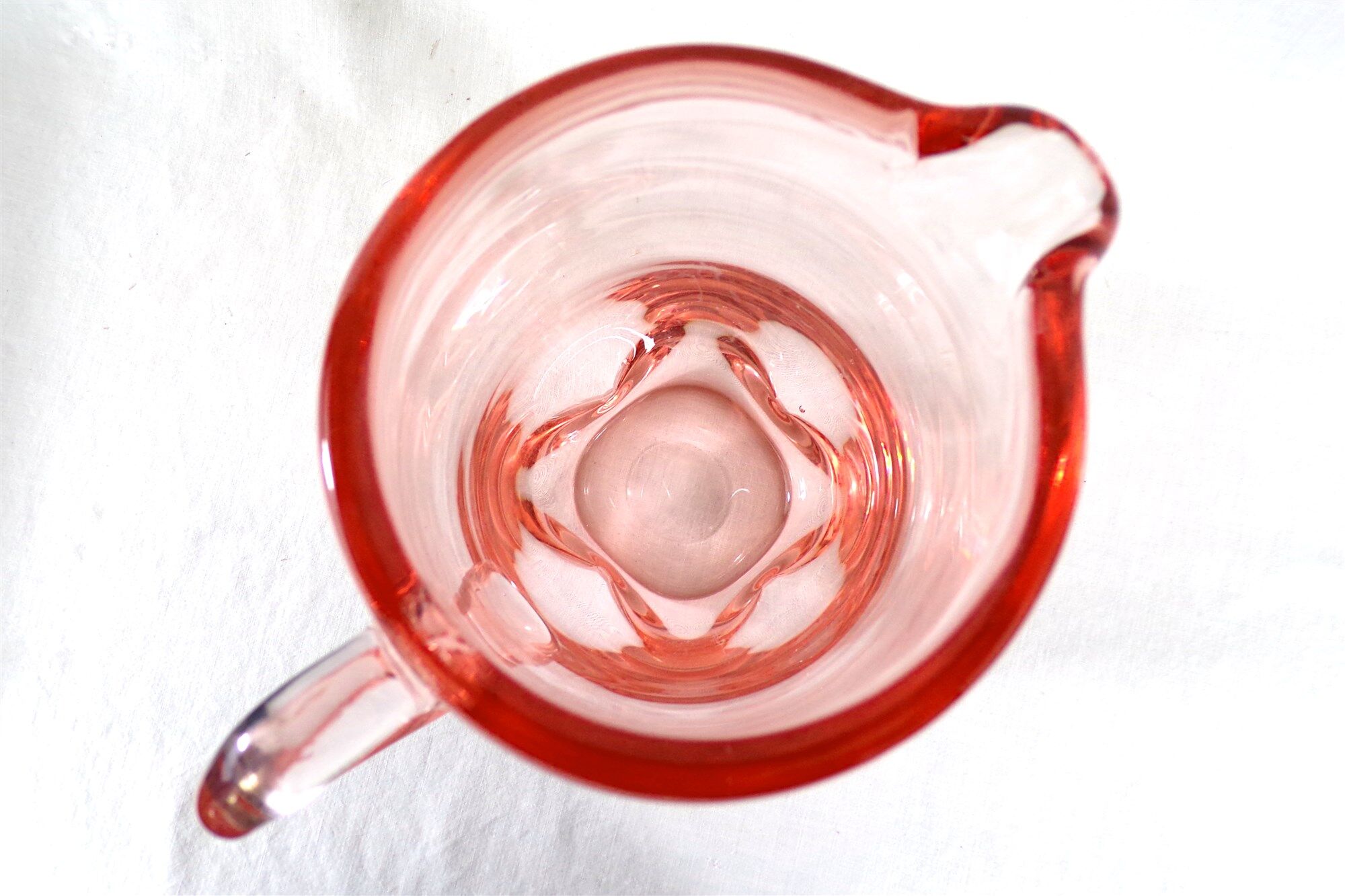 Antique pitcher made of blown glass