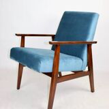 Fauteuil vintage Ocean Blue Fox, années 1970