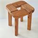 Vintage 1950s stool in pine by Olof Ottelin