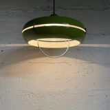 Green hanging lamp, Licht Studio, Italy 1970s