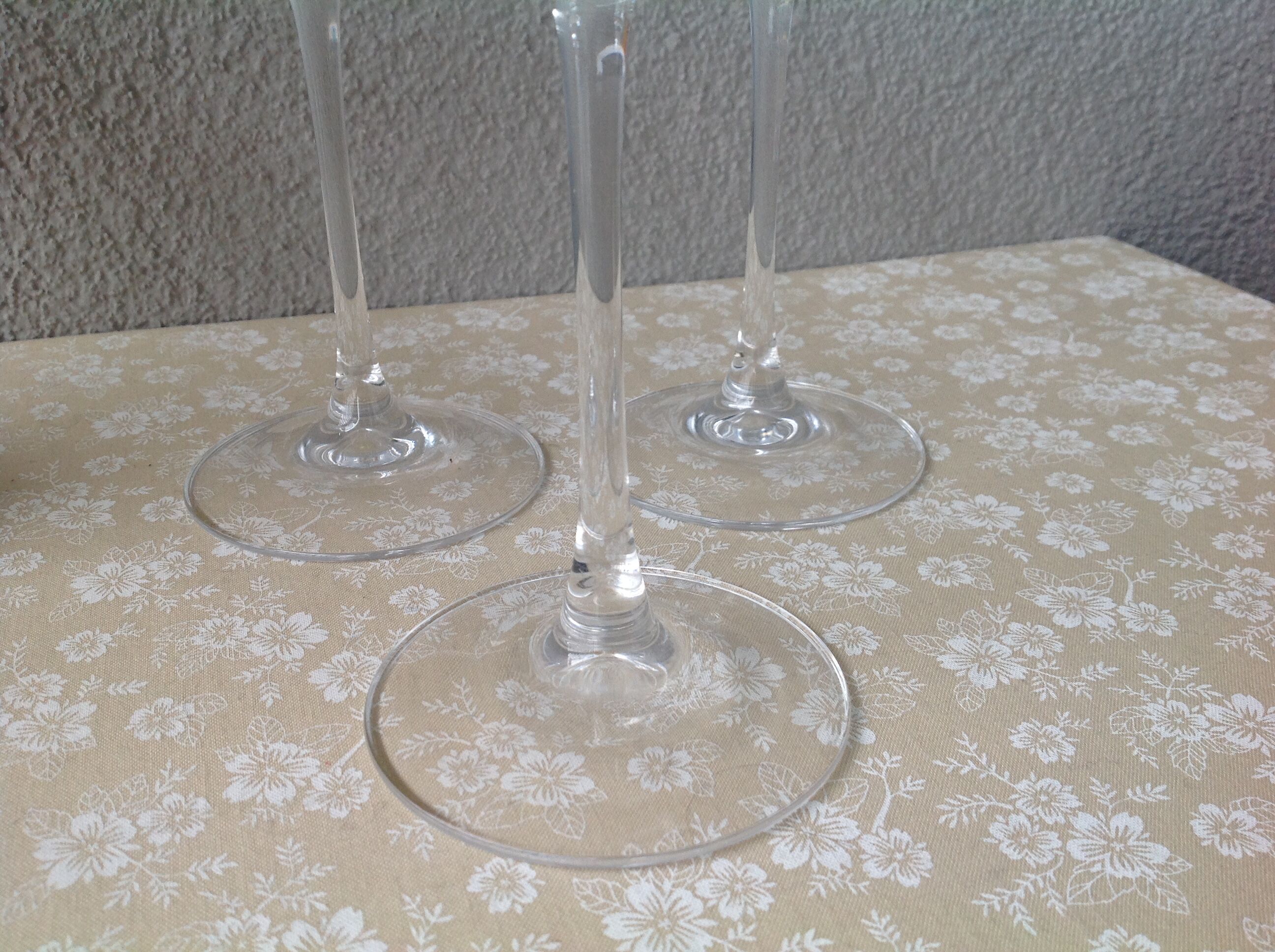 Crystal Bougeoirs from Arques France - Set of three