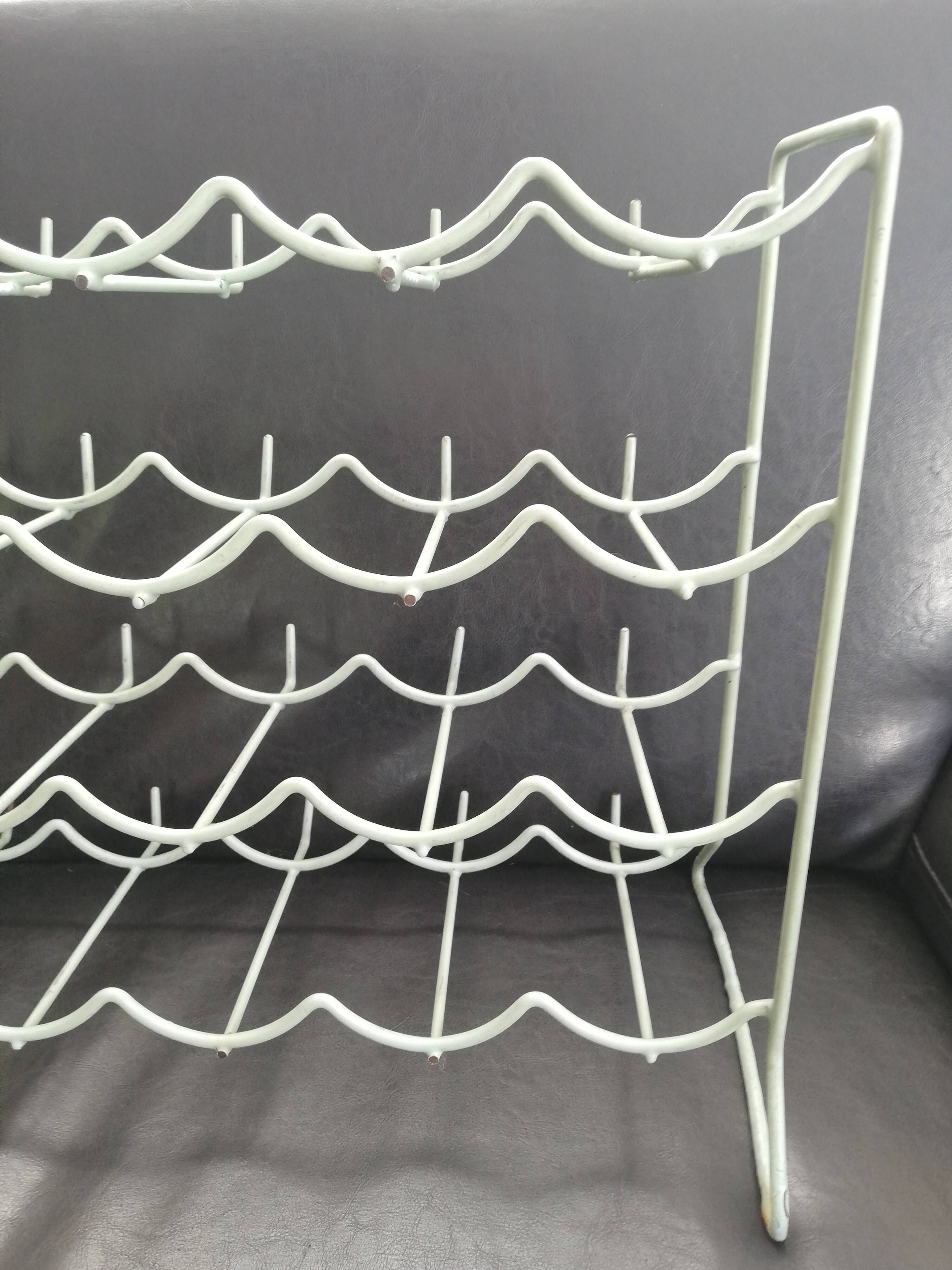 Metal bottle holder Céladon green