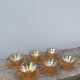 6 Italian amber glass coffee cups 1970s