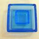 Paire de vide poche vintage en verre turquoise